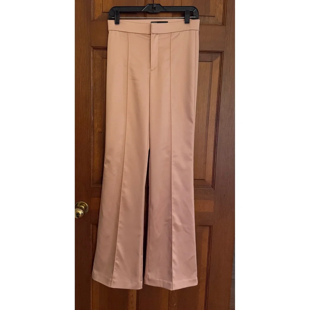 Zara Women's Blush Pink Flared Trousers - Picture 11 of 11